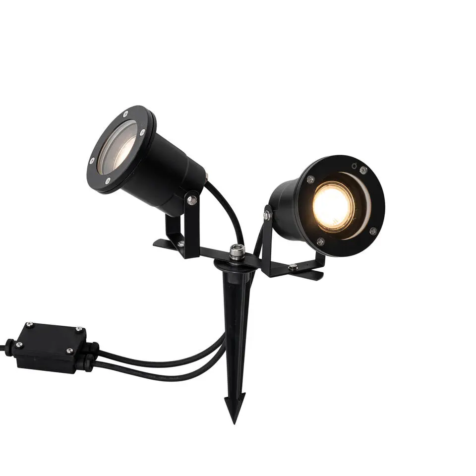 Qazqa tuinspots basic zwart gu10