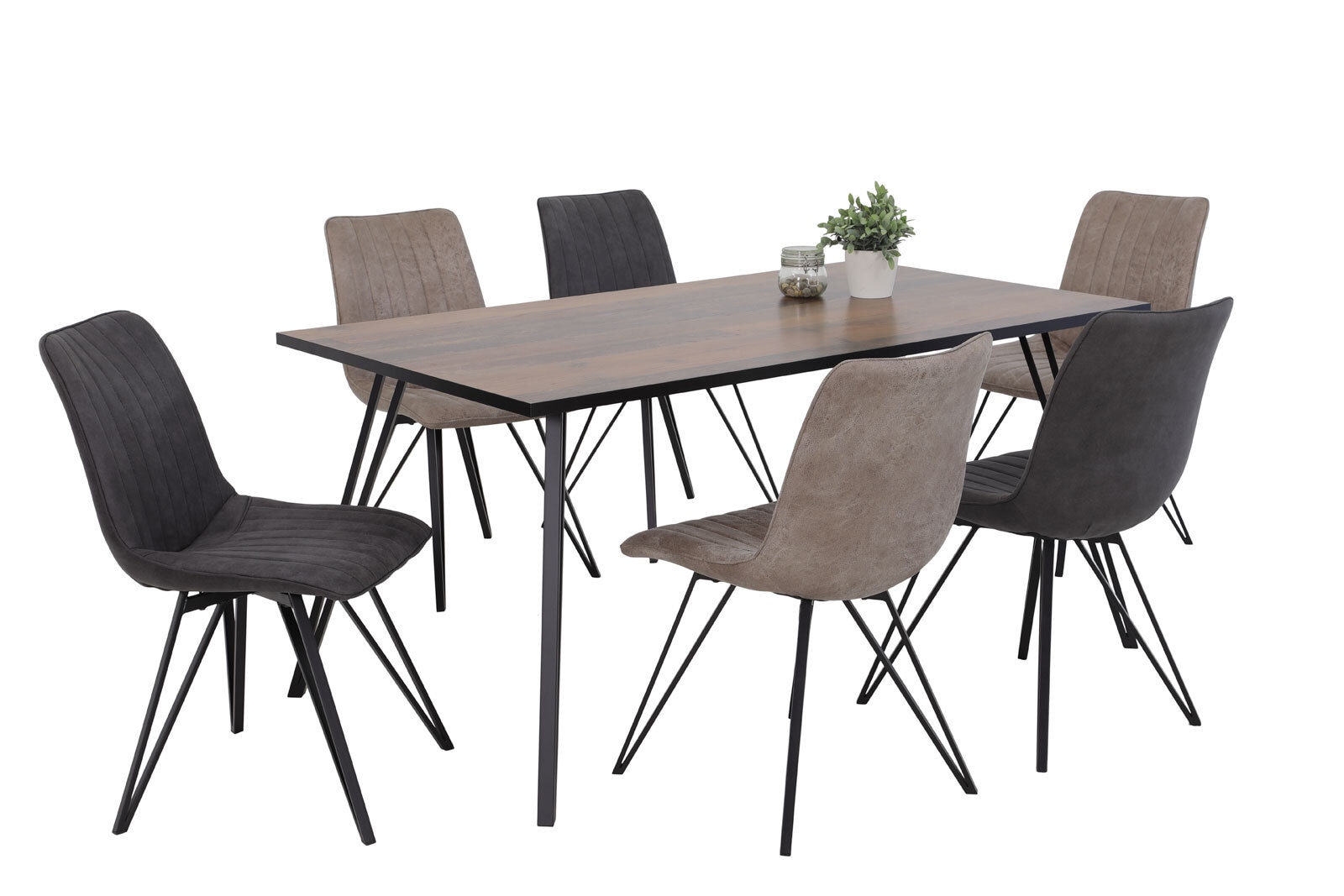Tisch Oksana Oldwood/Schwarz 160/76/90 cm