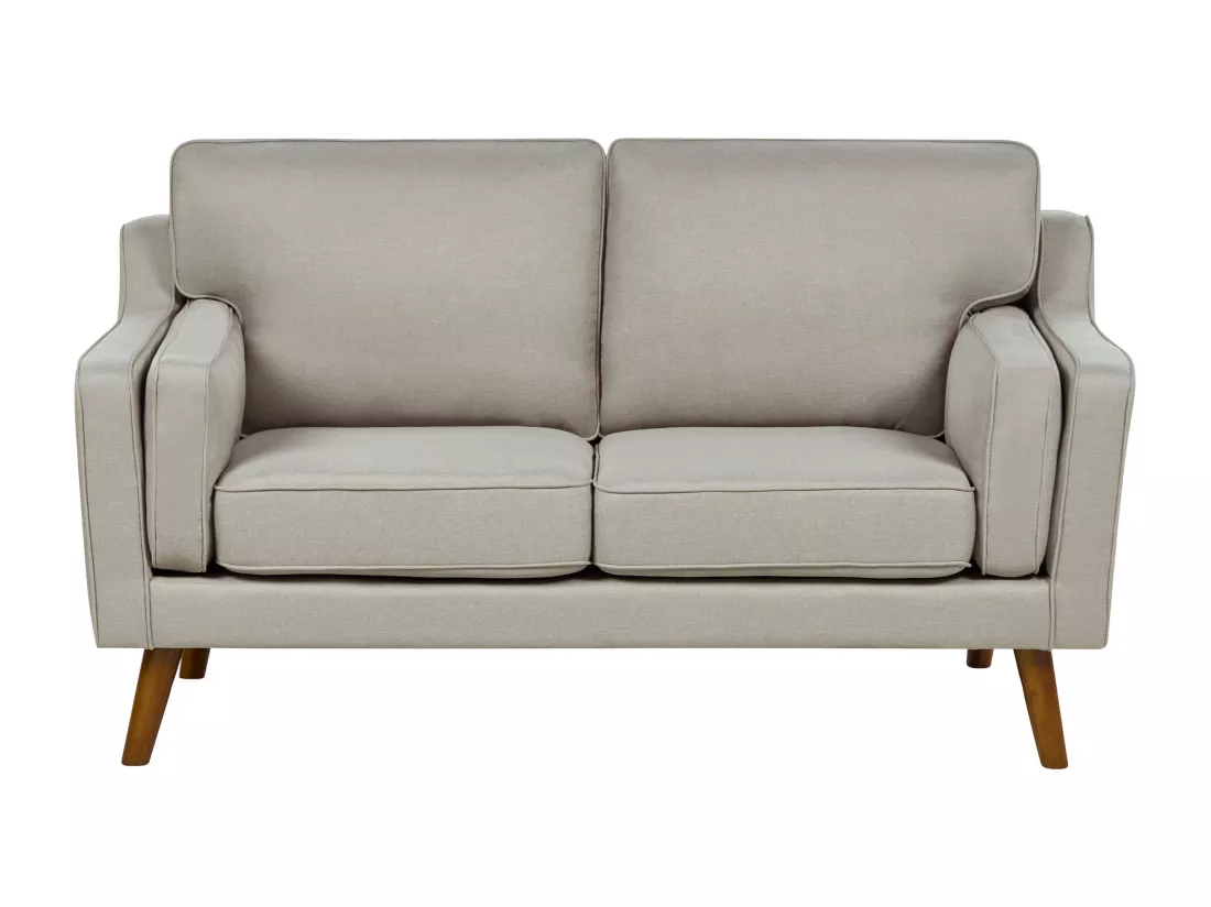 Canapé 2 places en tissu beige LOKKA