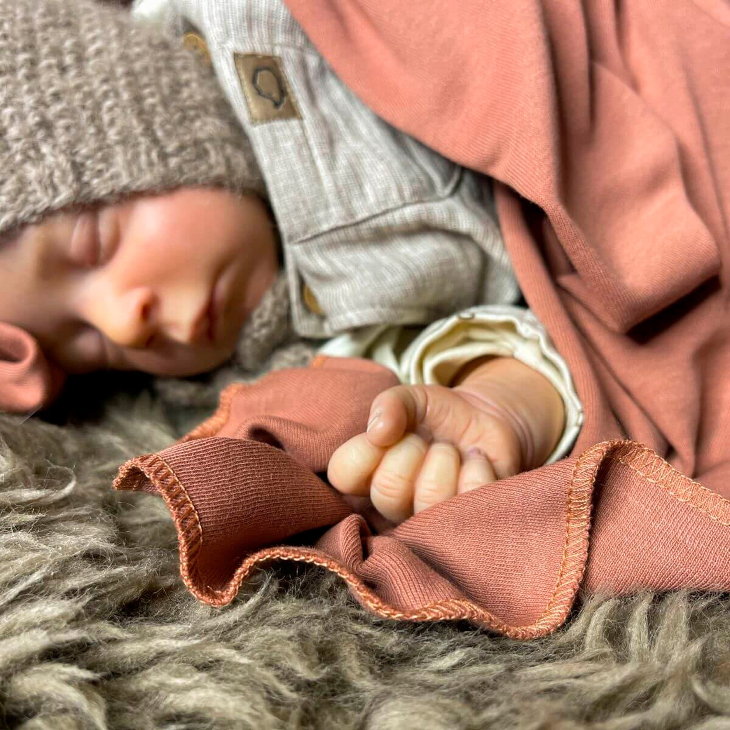 HOPPEDIZ® Babydecke Pucktuch kupfer