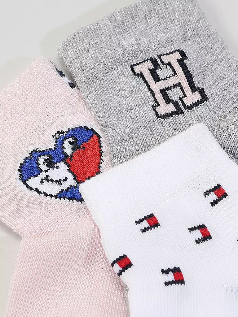 TOMMY HILFIGER Baby Socken 3er Pkg. pink hellgrau