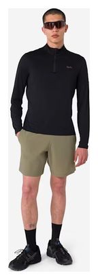 T-Shirt Technique Manches Longues Rapha Active Half Zip Noir/Gris