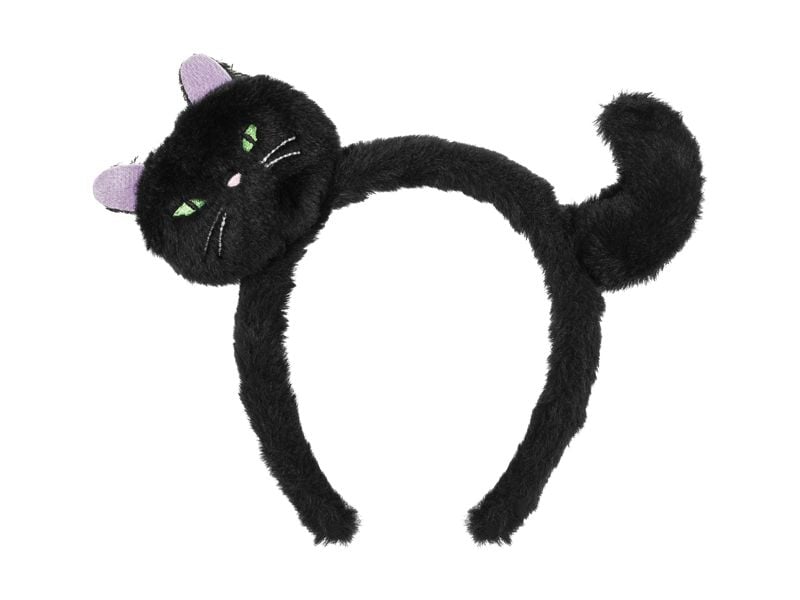 Partydeco Haarreif Katze 23.5 x 18 cm Haarreif für das Kostüm an Halloween und Fasnacht