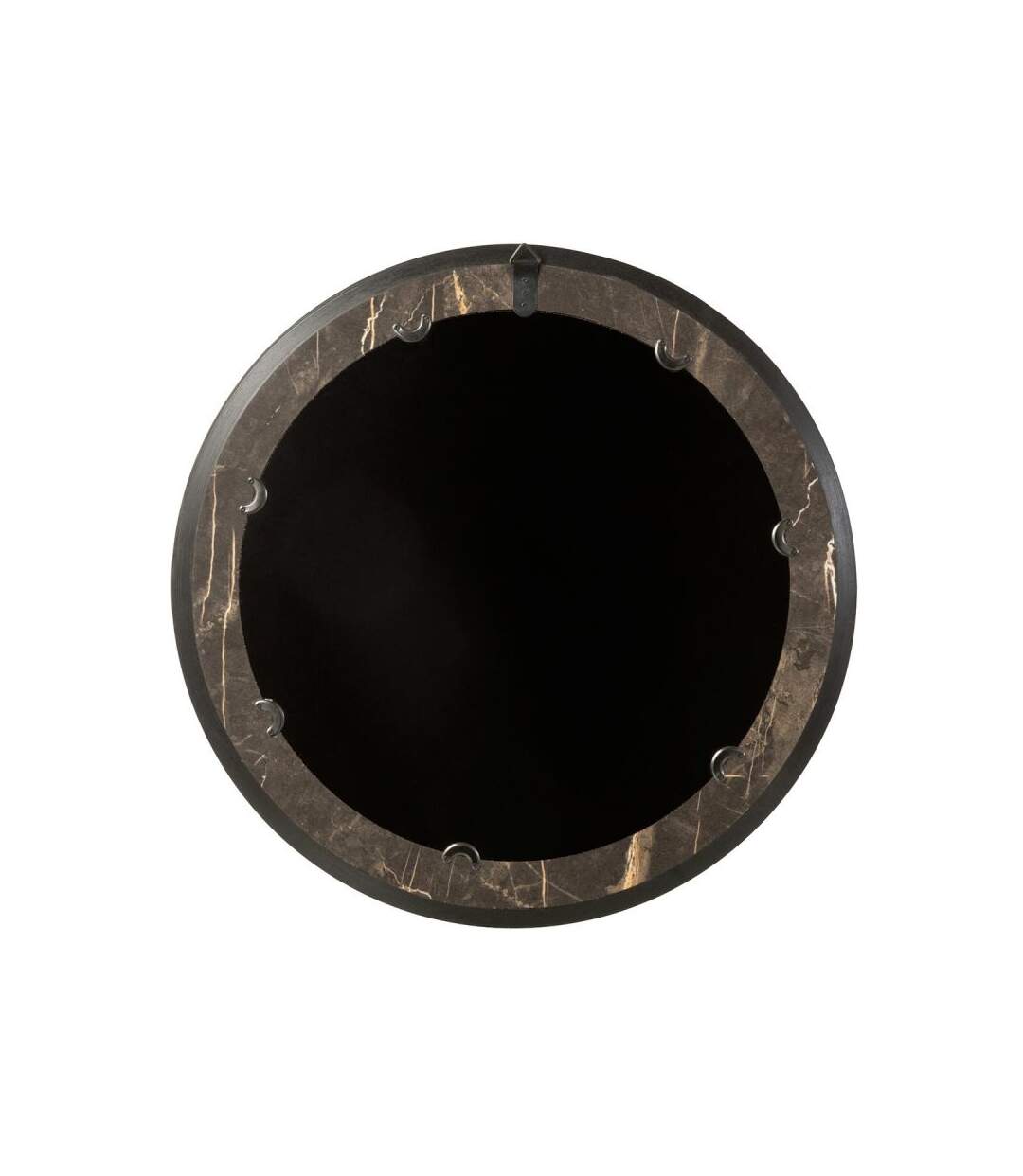 Paris Prix - Miroir Mural Imprimé Marbre sueve 80cm Marron