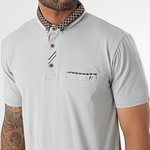 Polo Manches Courtes Gris