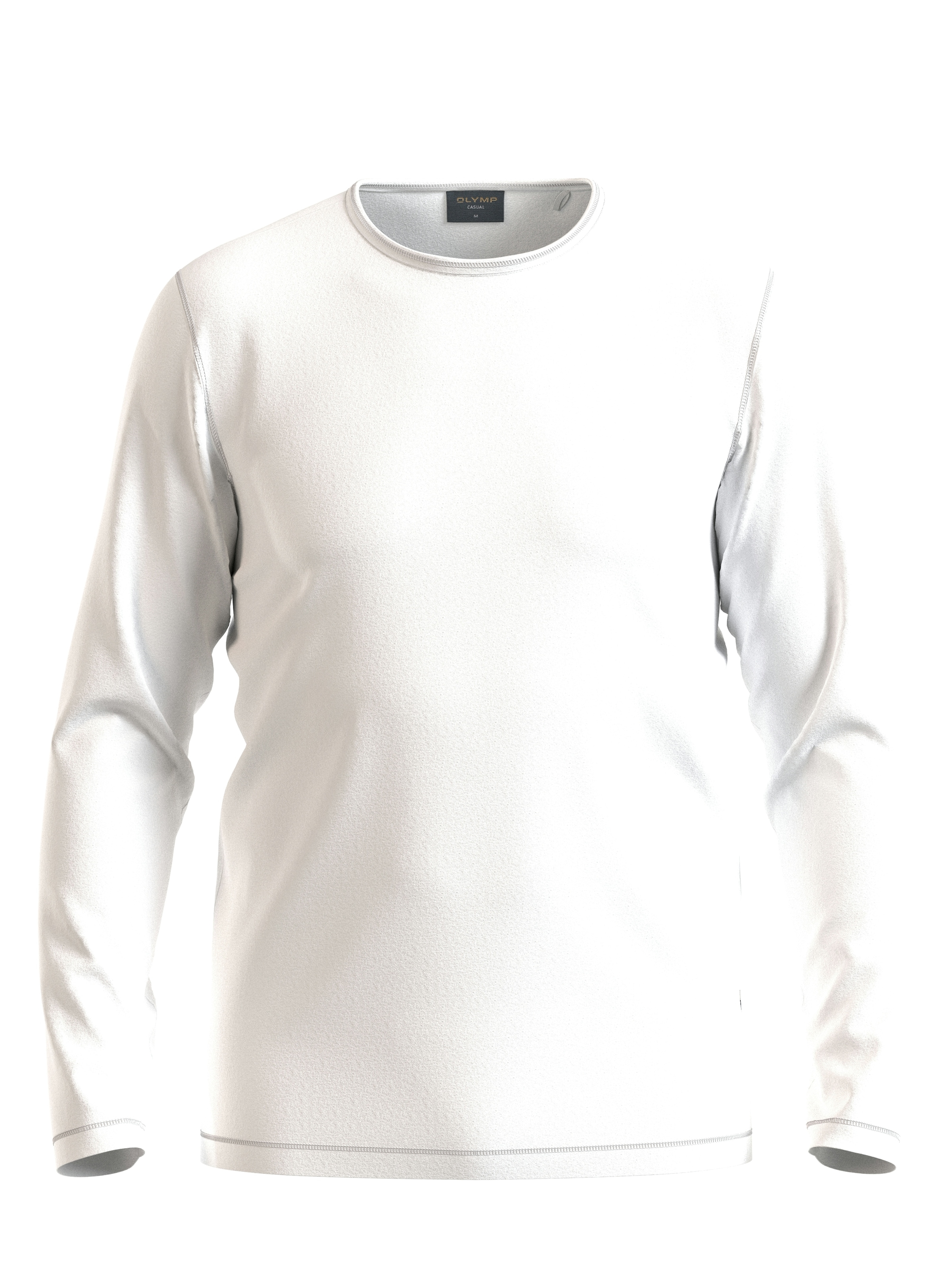 OLYMP Longsleeve , Single Jersey, unifarben, regular fit, Rundhals, casual