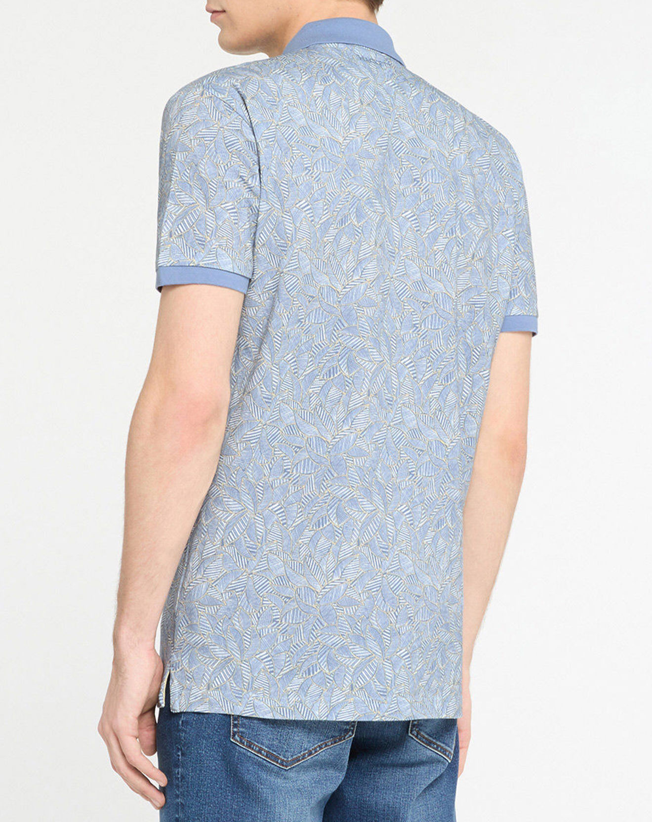 Hackett London Polo Regular Fit à imprimé feuilletage bleu clair
