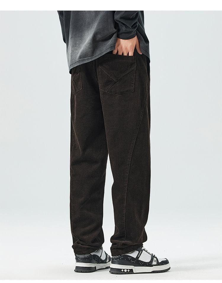 Nataro - Mid Rise Plain Straight Leg Sweatpants