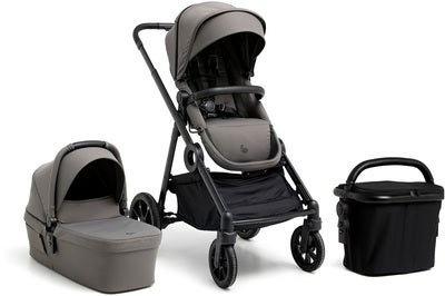 Beemoo Pro Multi 2 Duovogn inkl. Shoppingkurv, Mocha Grey