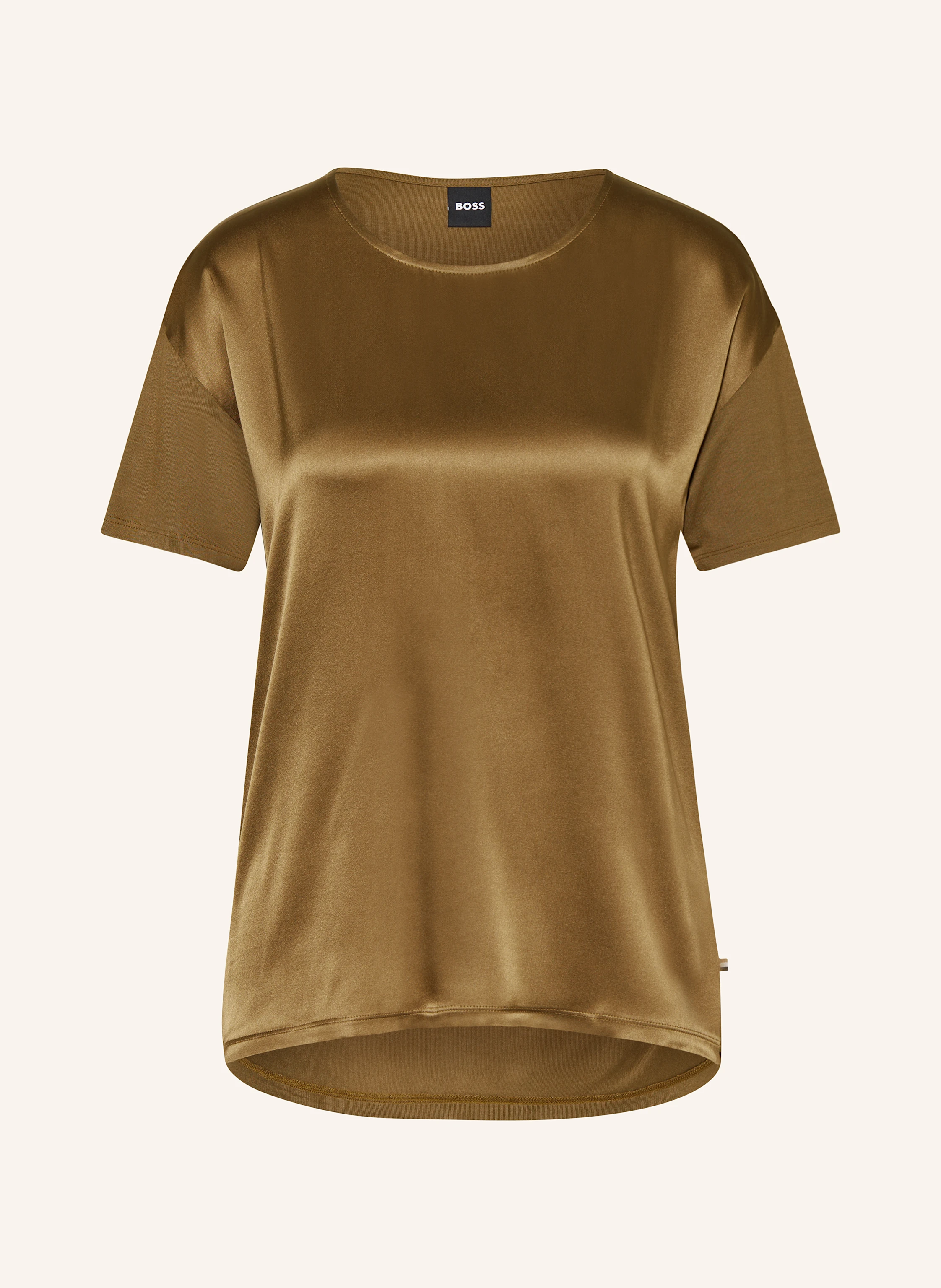 BOSS Blusenshirt ESANDY im Materialmix mit Seide