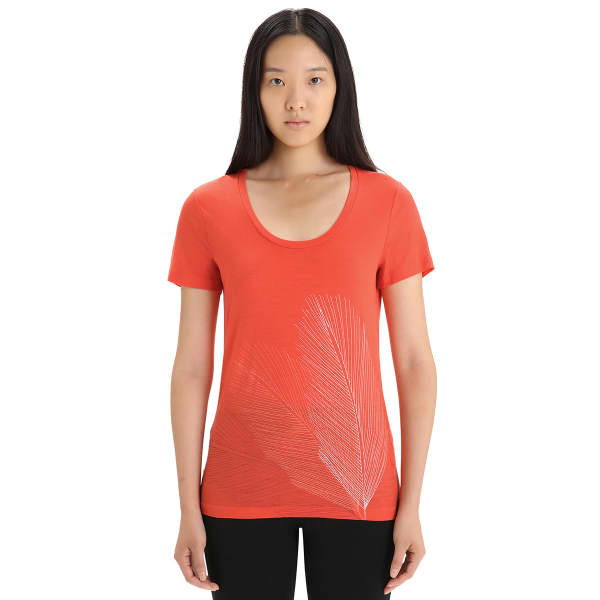 T-shirt randonnée ICEBREAKER W TECH LITE II SS SCOOP TEE VIBRANT EARTH