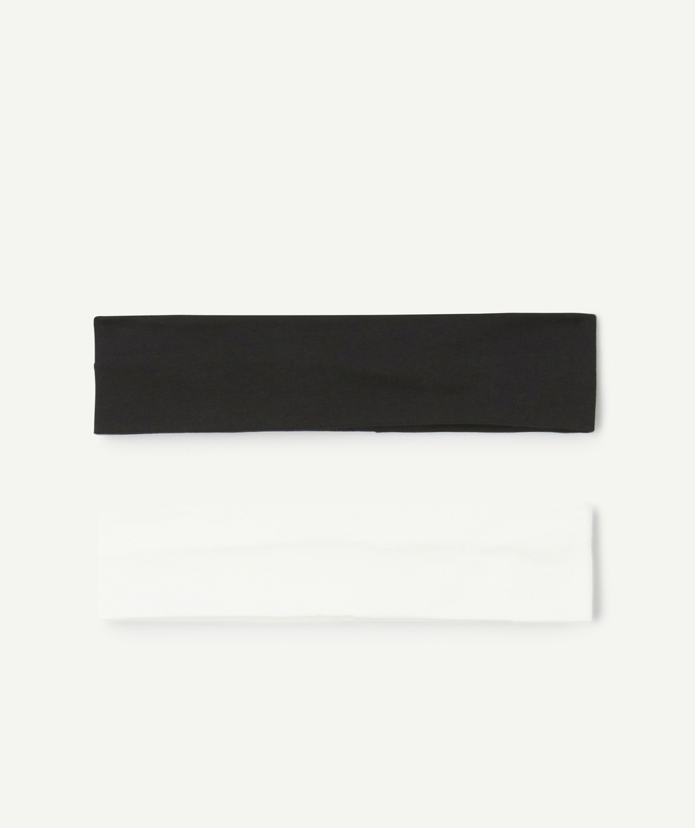 lot de 2 bandeaux fille noir et blanc