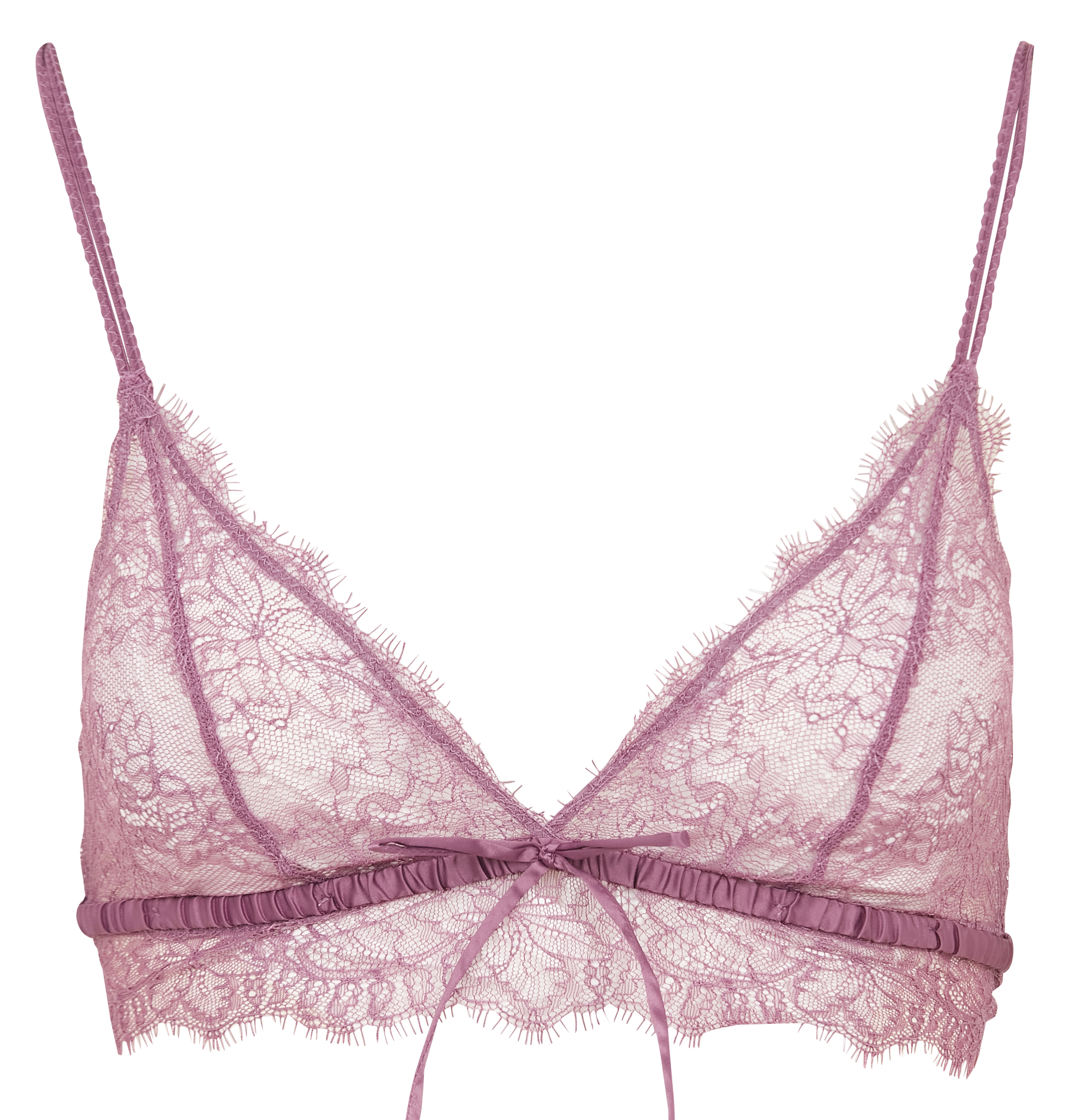 GWEN - Bralette triangle en dentelle| Violet
