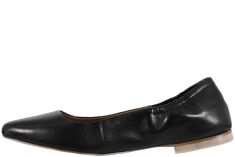 COPENHAGEN SHOES BALLERINA I SORT GLAT SKIND