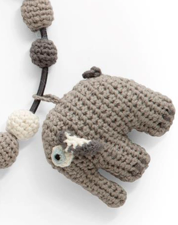 Kinderwagenkette FANTO DER ELEFANT in classic grey