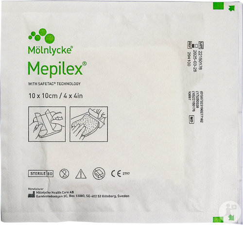 Mepilex Pansement Mousse Siliconé Absorbant Stérile 10x10cm Pièce 1