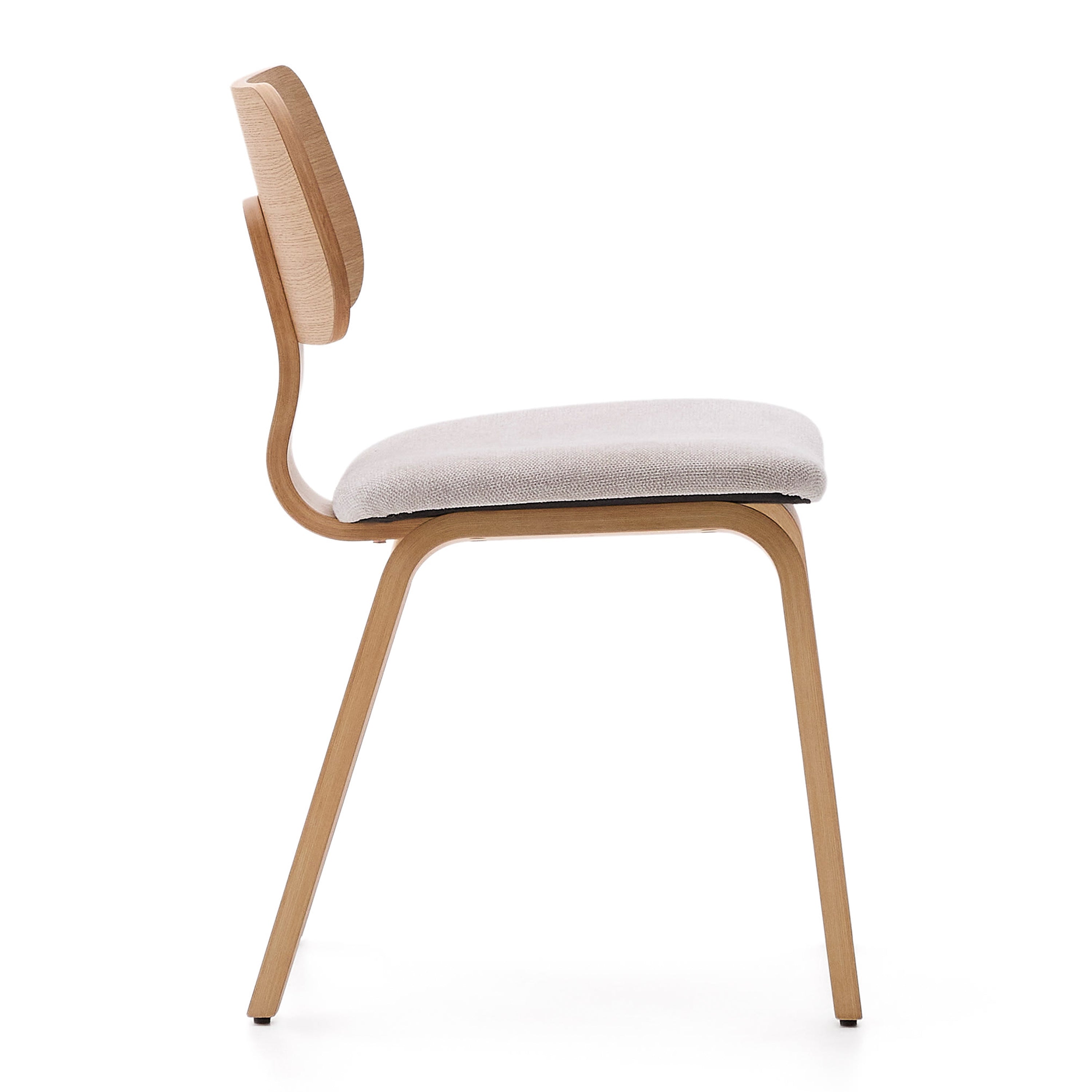 Kave Home Gena Eetkamerstoel - Eiken / Beige