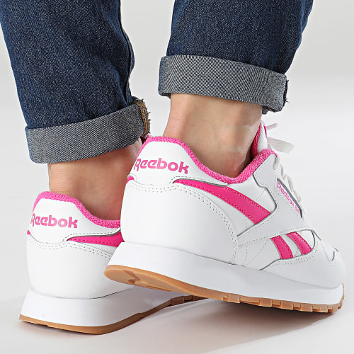 Baskets Femme Classic Leather 100034123 Footwear White Laser Pink Reebok Rubber Gum