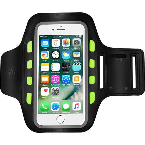 Sinox mobilholder til armen m. LED - sort/grøn