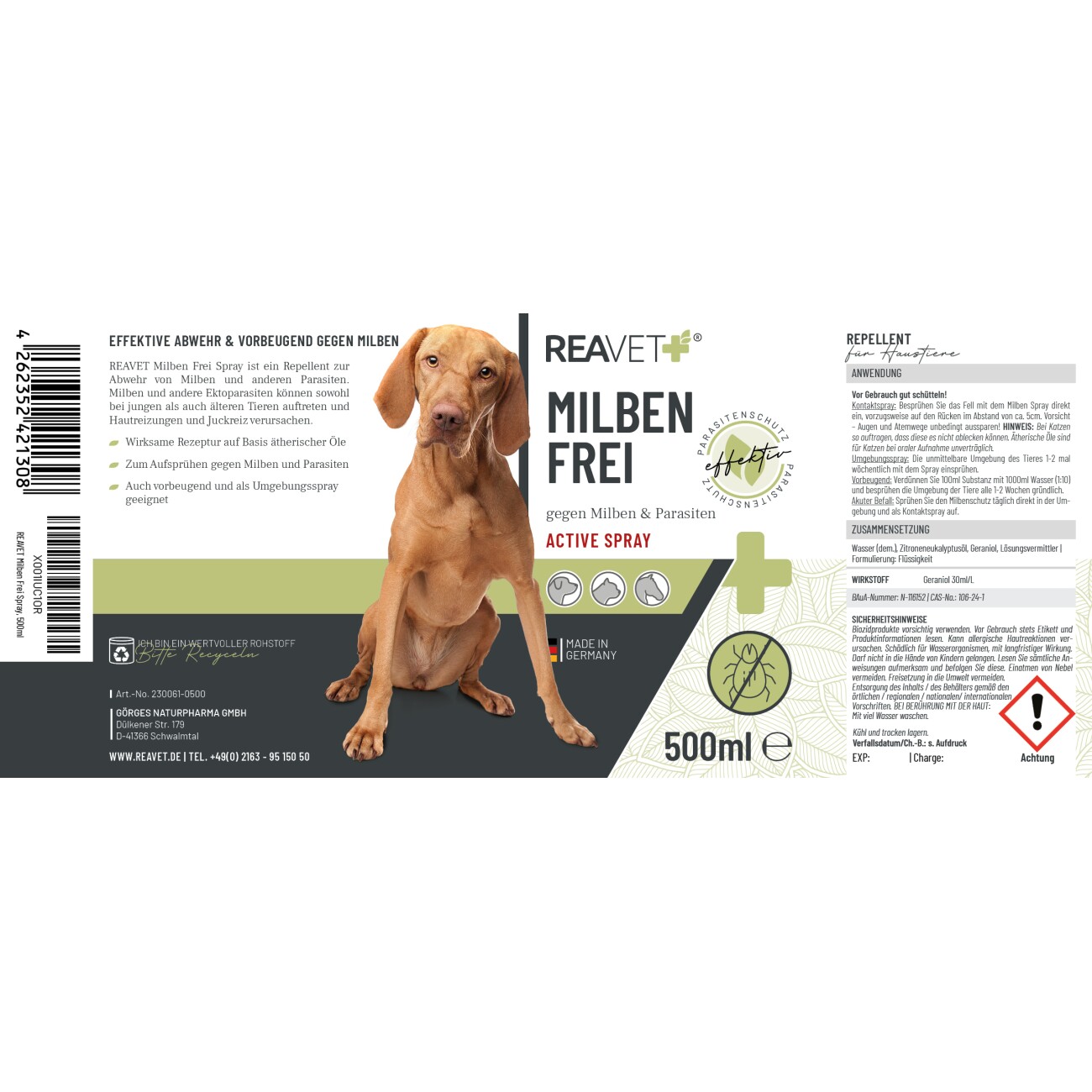 REAVET Milben Frei Spray 500ml