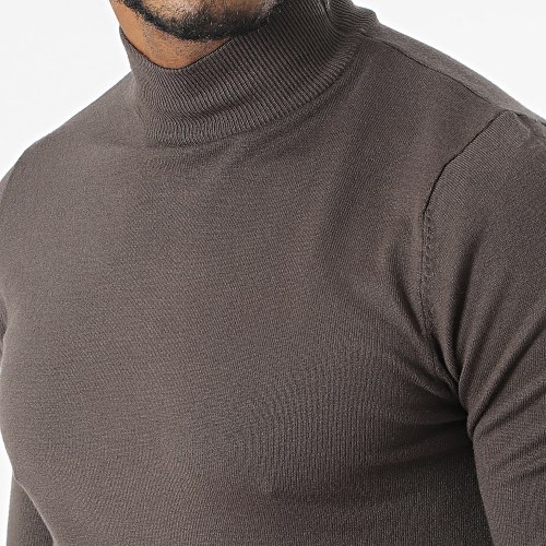 Pull Col Cheminée 665 Taupe Foncé