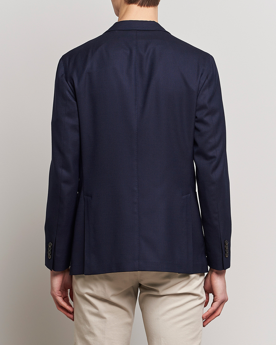 Boglioli K Jacket Wool Hopsack Classic Blazer Navy