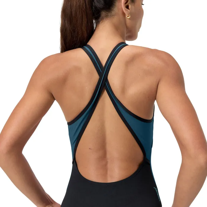 Speedo Eco+ Hi Neck Splice Crossback Badpak Dames