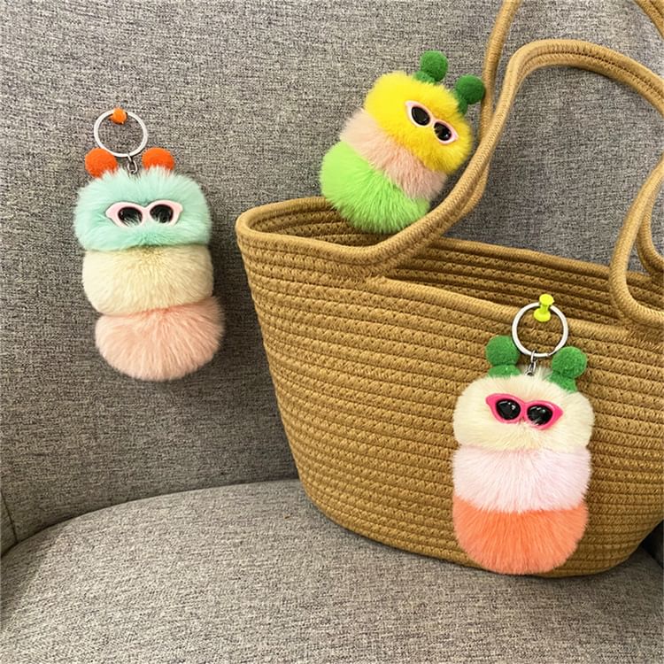 Porcini - Rups Chenille Tashanger Sleutelhanger (Verschillende Ontwerpen)