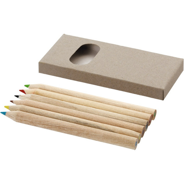 EgotierPro 106219 - Set de 6 crayons de couleur Ayola