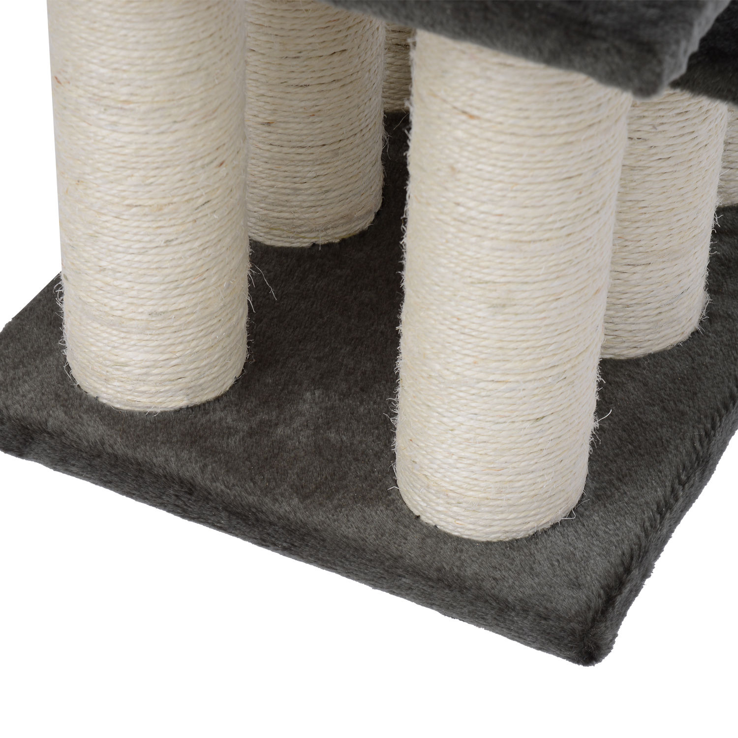 PawHut Katzentreppe mit 3 Stufen grau 45 x 35 x 34 cm (LxBxH)