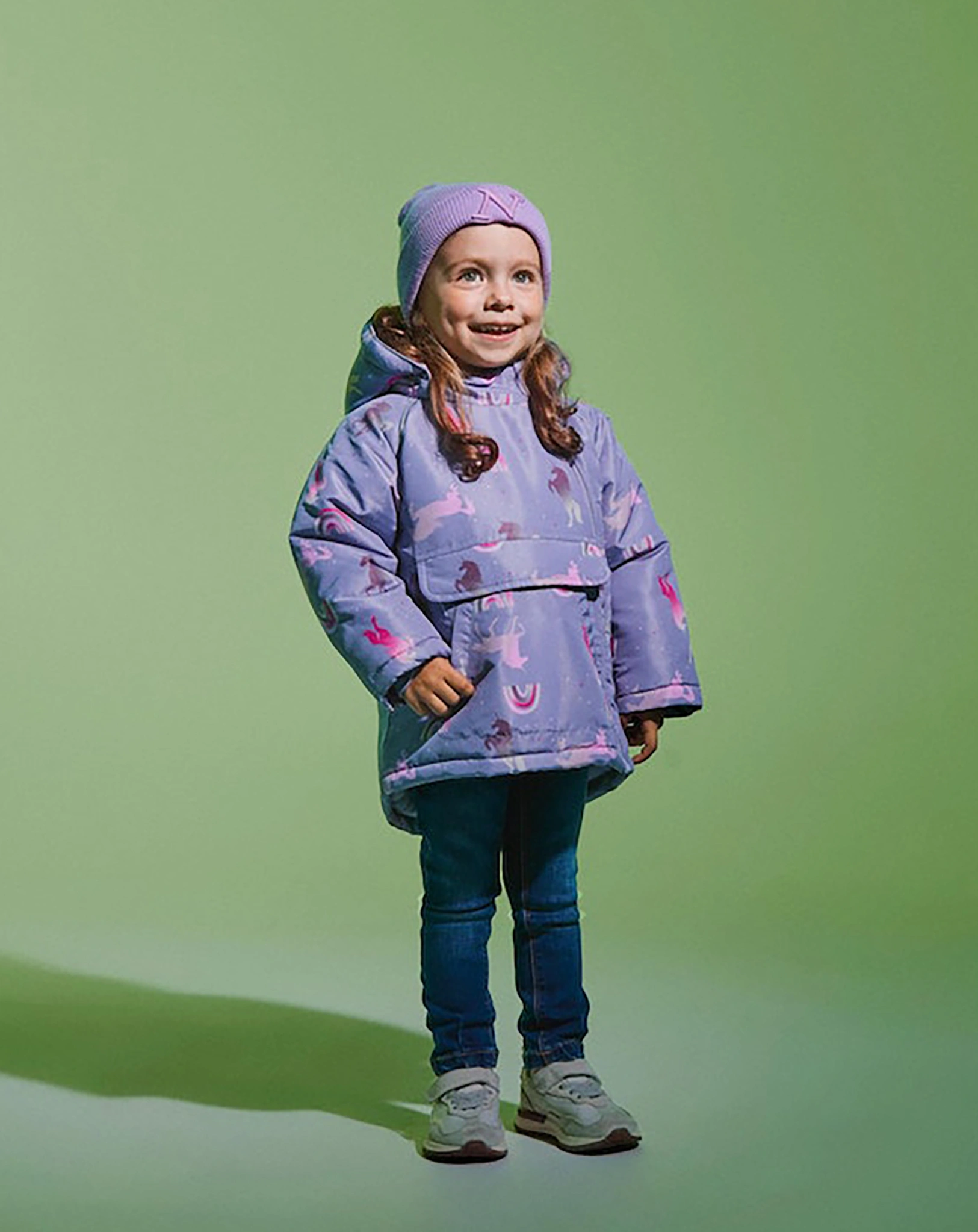 Winterjacke NMFMICCO AOP in lavender gray