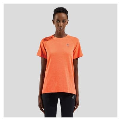 Maillot Manches Courtes Femme Odlo Essentials Seamless Corail