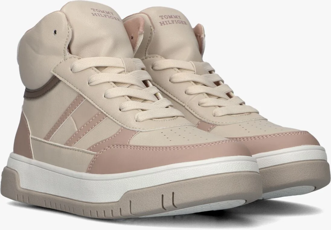 TOMMY HILFIGER beige tommy hilfiger hoge sneaker flag high top lace-up