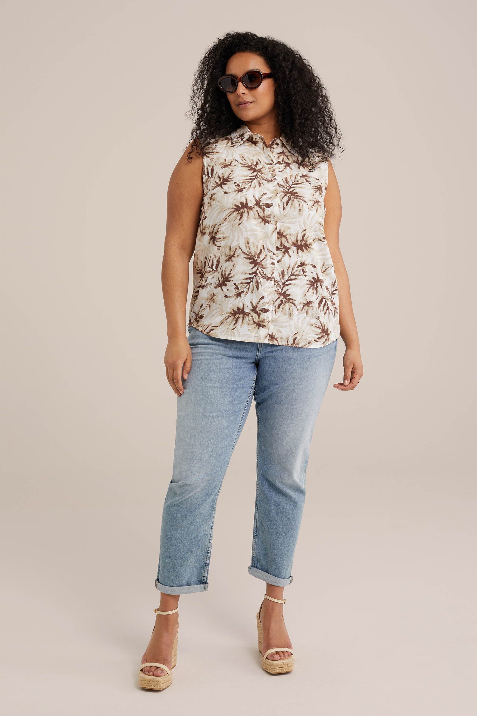 blouse - Curve WE Fashion Beige