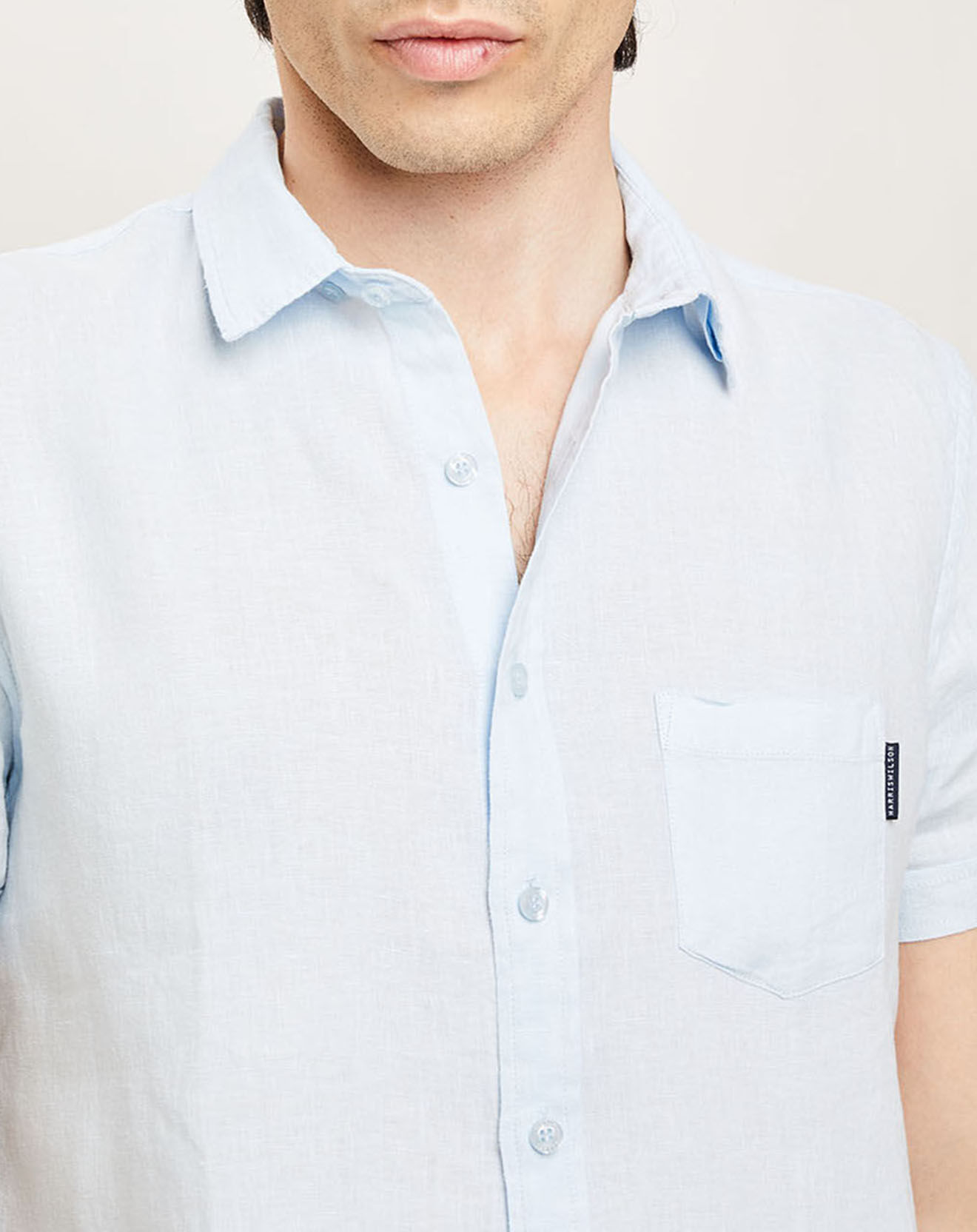 Harris Wilson Chemise regular 100% Lin Efe ciel