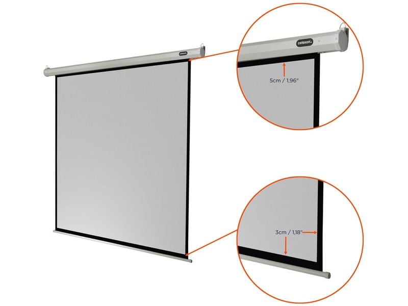 Celexon Motorleinwand Eco 200X200cm 1:1 Leinwand Motor Economy 200 x 200 cm