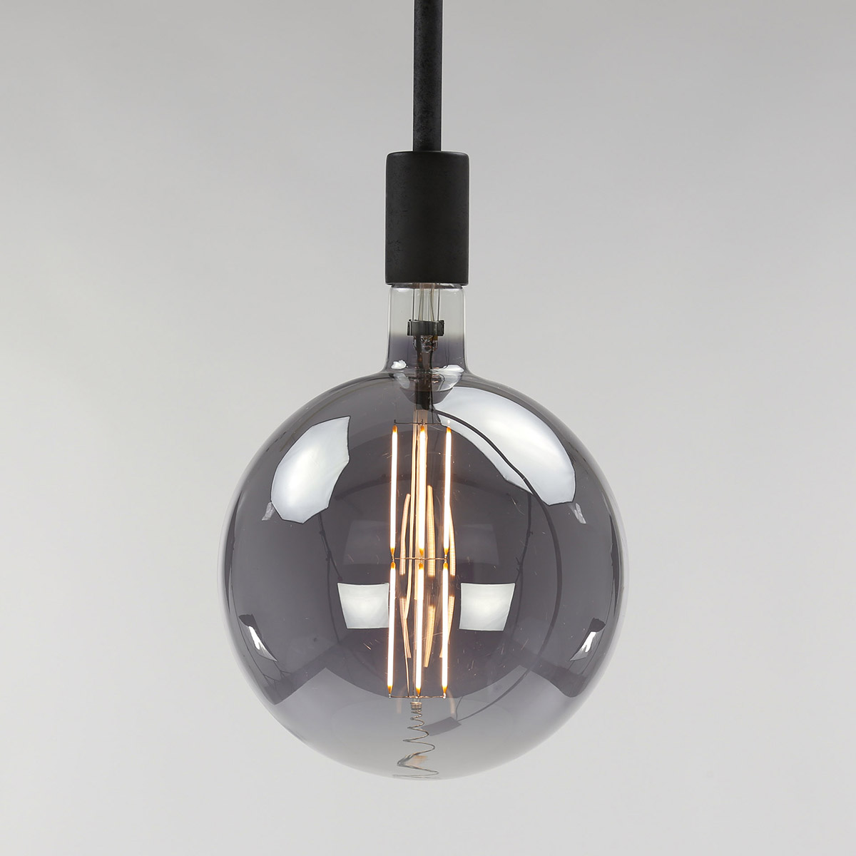 Lamp E - LED filament bol Ø20 Grijs