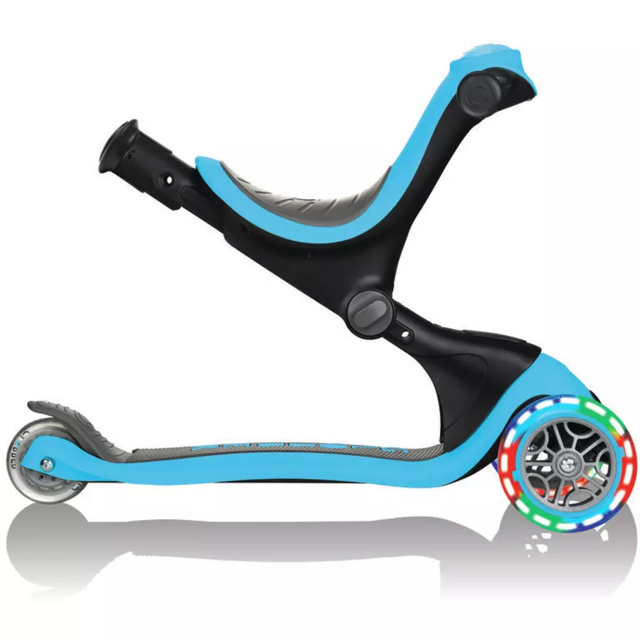 GLOBBER Scooter GO UP Deluxe lights, skyblau