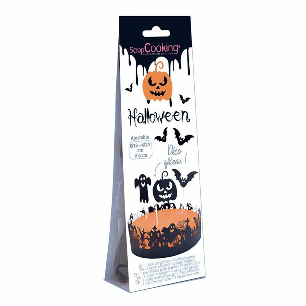 Décoration papier noires pour gâteau halloween