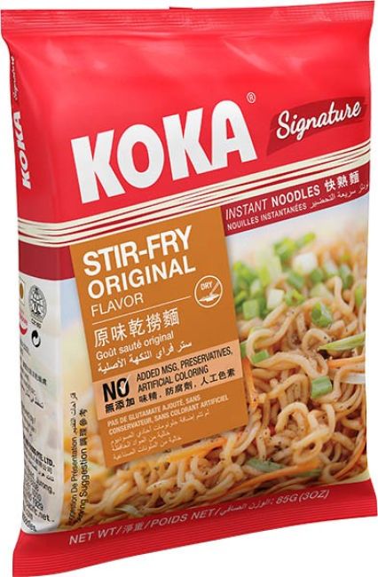 Koka Instant Noedels Origineel Gebakken (zonder MSG) 85g
