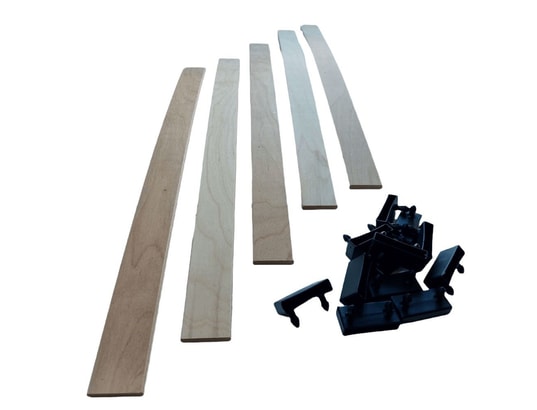 EBAC - 5 lattes bois + embouts - 680x53x8 mm - idéal réparer sommie...