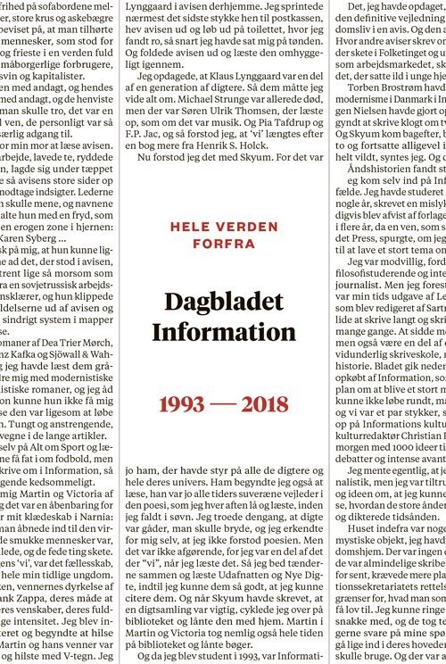 Information - De Sidste 25 År - Flere Forfattere - Bog