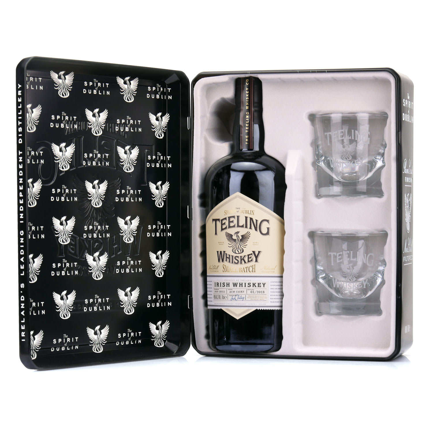 Whisky Teeling Small Batch - Coffret metal 2 verres -  46%