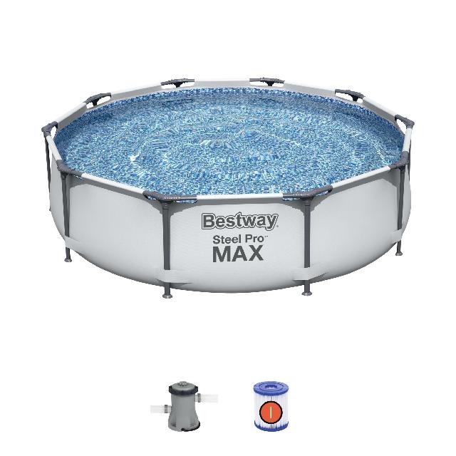 Bestway Zwembad Sirocco Frame Grijs Pro Max Rond 305cm