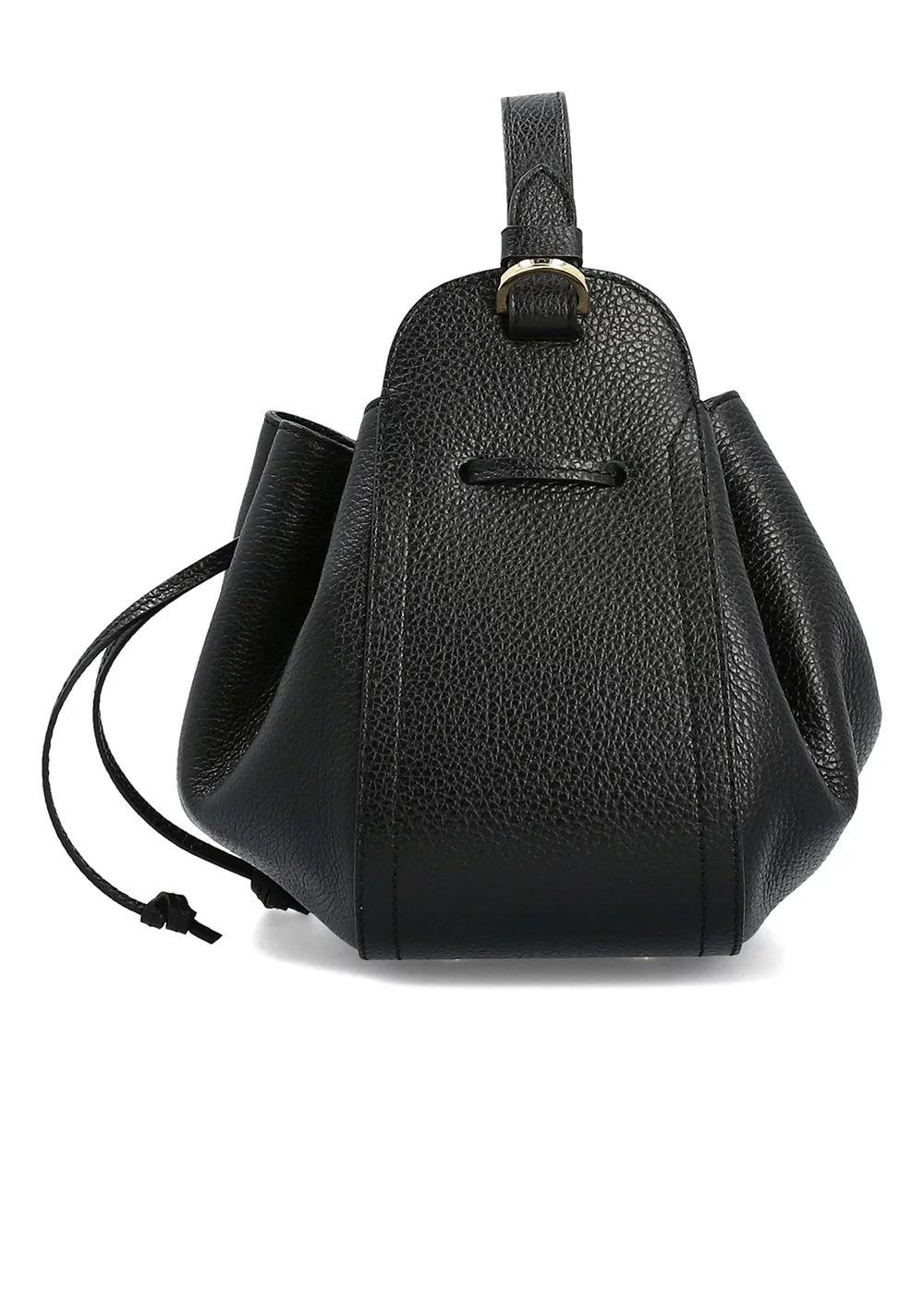 MINI SEAU LEONIE CUIR NOIR