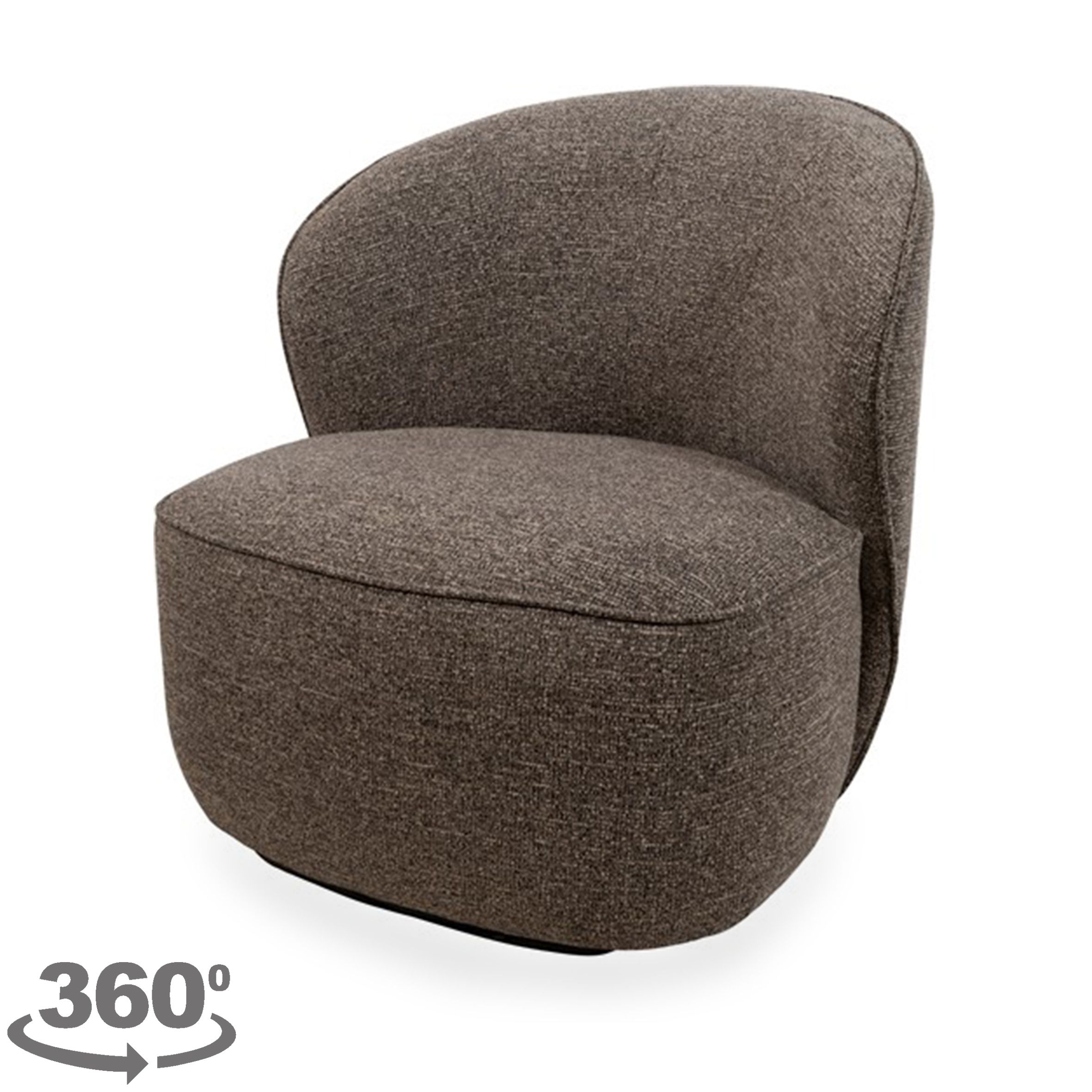Draaifauteuil Brown Avi B76 x D79 x H81 cm