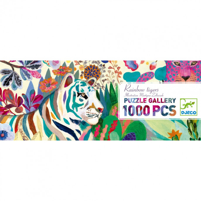 Puzzle : 1000 pièces - Rainbow Tigers