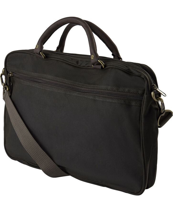 Barbour Wax Leather Briefcase Olive