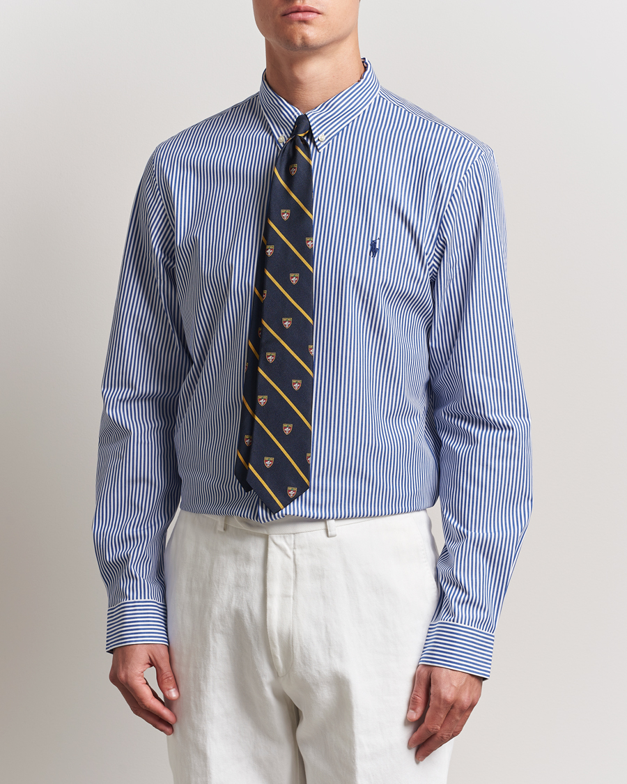 Polo Ralph Lauren Slim Fit Poplin Shirt Blue/White Bengal Stripe