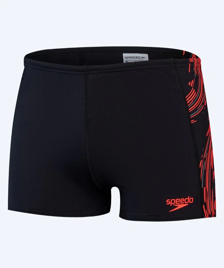 Speedo aquashorts til mænd - Tech Panel - Sort/rød